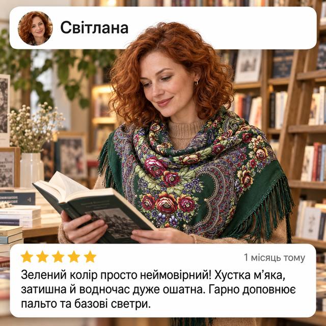 Відгук Світлана, зелена хустка